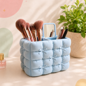 Beauty Box Laços | Organizador de Maquiagem Almofadado